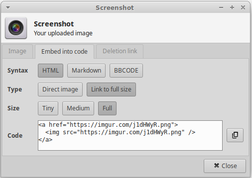 xfce4-screenshooter-imgur-embed-dialog xfce4-screenshooter-imgur-embed-dialog